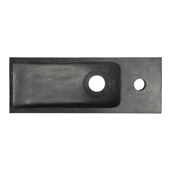 Melna akmens tualetes izlietne 38x14 cm Blok – Sapho-image-2