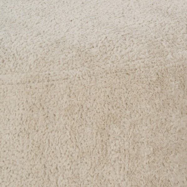 Bēšs pufs no buklē auduma – Ixia-image-2