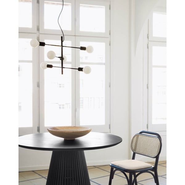 Melna piekaramā lampa ø 55 cm Spica – Kave Home-image-1