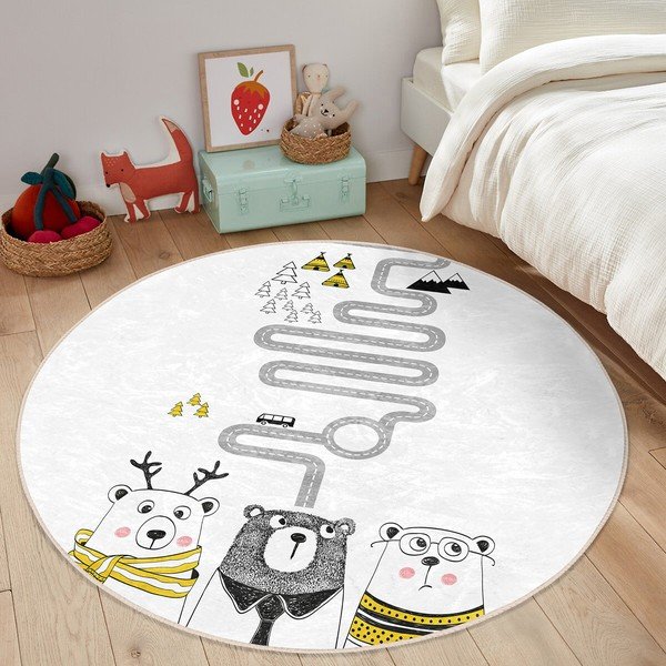 Balts bērnu paklājs ø 100 cm Comfort – Mila Home-image-4