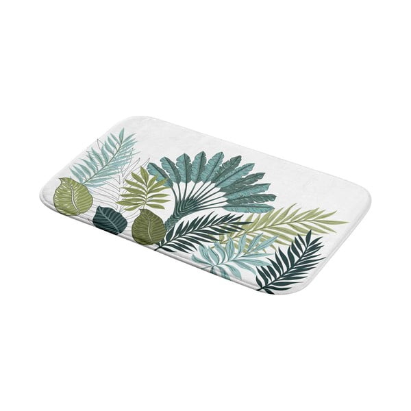 Balts/zaļš vannas istabas paklājiņš 45x75 cm Panazio – douceur d'intérieur-image-2