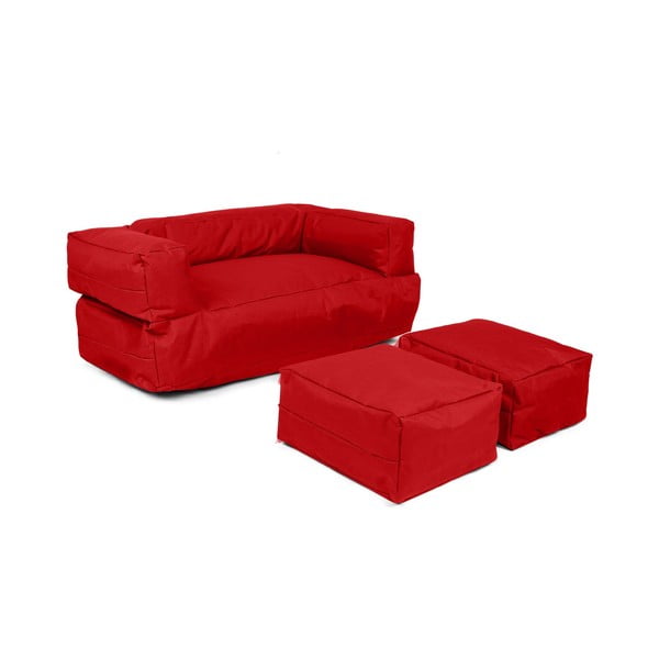 Sarkans bērnu dīvāns 100 cm Nier – Floriane Garden