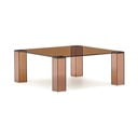 Brūns stikla žurnālgaldiņš 85x85 cm Adularia – Kave Home