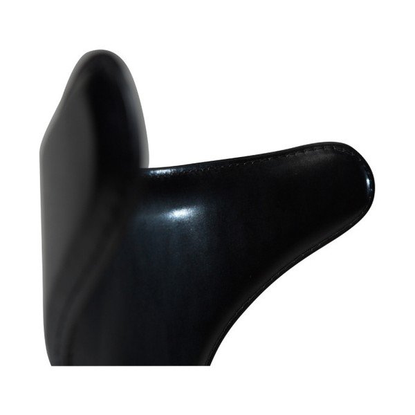 Melnas ādas ēdamistabas krēsls ar dabīgu pamatni DAN-FORM Dolphin-image-4