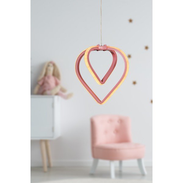 Rozā metāla LED piekaramā lampa ø 22 cm Sevinc – Squid Lighting-image-1