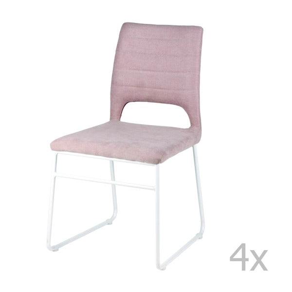 4 rozā ēdamistabas krēslu komplekts sømcasa Nessa