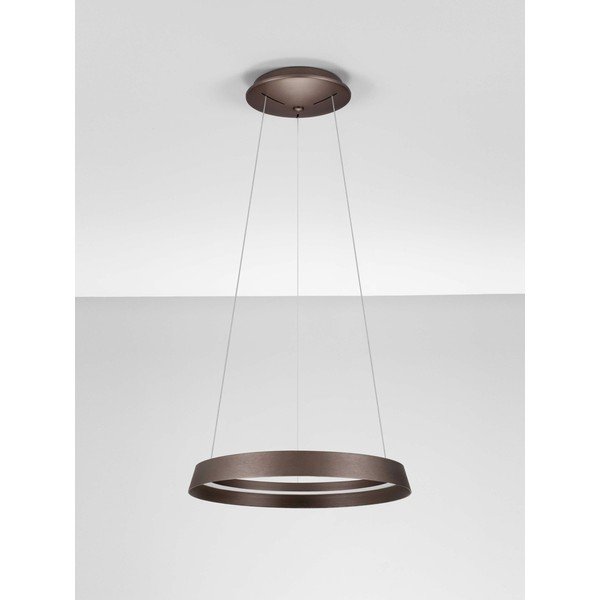 Brūna alumīnija LED piekaramā lampa ar regulējamu spilgtumu ar akrila stikla abažūru ø 45 cm Ormi – Nova Luce-image-4
