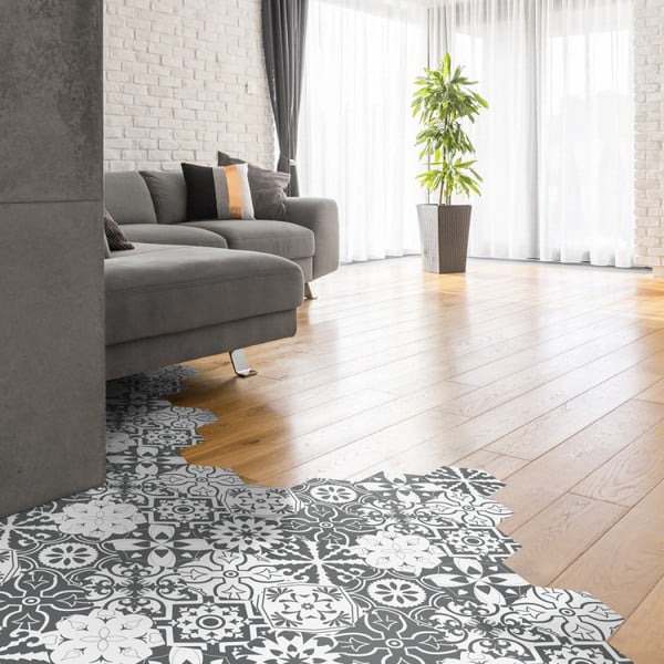 10 grīdas uzlīmju komplekts Ambiance Hexagons Rosito, 20 x 18 cm-image-3