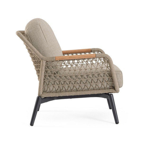 Gaiši brūns metāla dārza atpūtas krēsls Eulero – Bizzotto-image-4