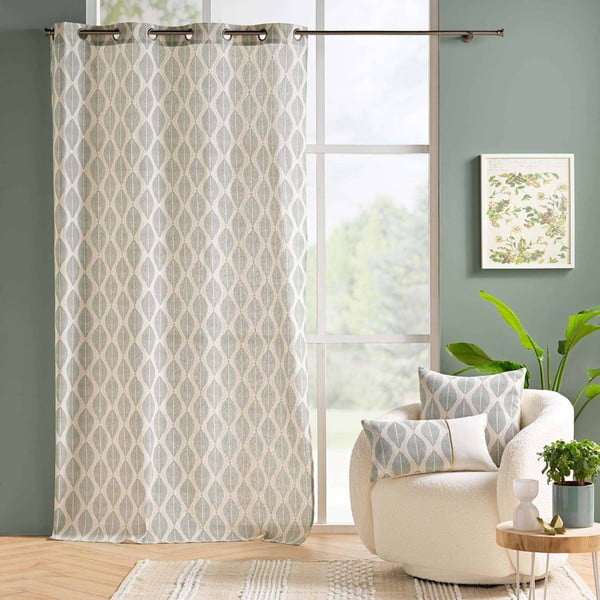 Zaļš/bēšs aizkars 140x240 cm Maho – douceur d'intérieur-image-3