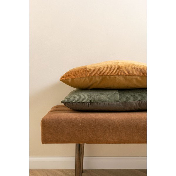 Zaļš samta spilvens PT LIVING Samts, 60 x 30 cm-image-1