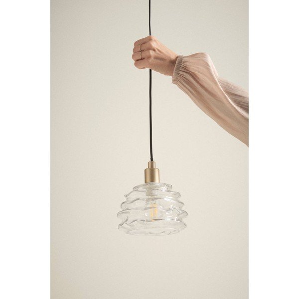 Zelta krāsas stikla piekaramā lampa ø 15 cm Fall – Jotex-image-3