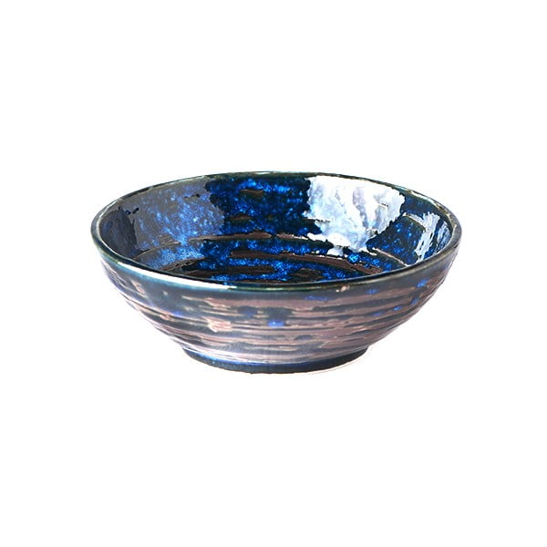 Zila keramikas bļodiņa MIJ Copper Swirl, ø 13 cm