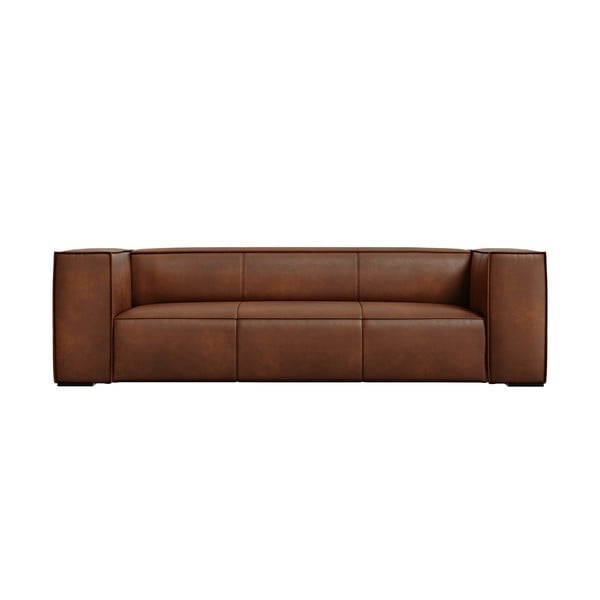 Konjaka brūns ādas dīvāns 227 cm Madame – Windsor & Co Sofas