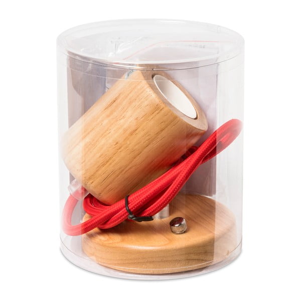Griestu lampa ar sarkanu kabeli SULION Wood-image-3