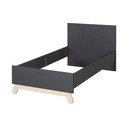 Melna bērnu gulta 90x200 cm Jara – Roba