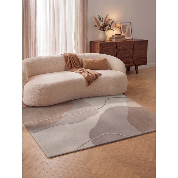 Brūns/bēšs vilnas paklājs 200x290 cm Virelle – Villeroy&Boch-image-1
