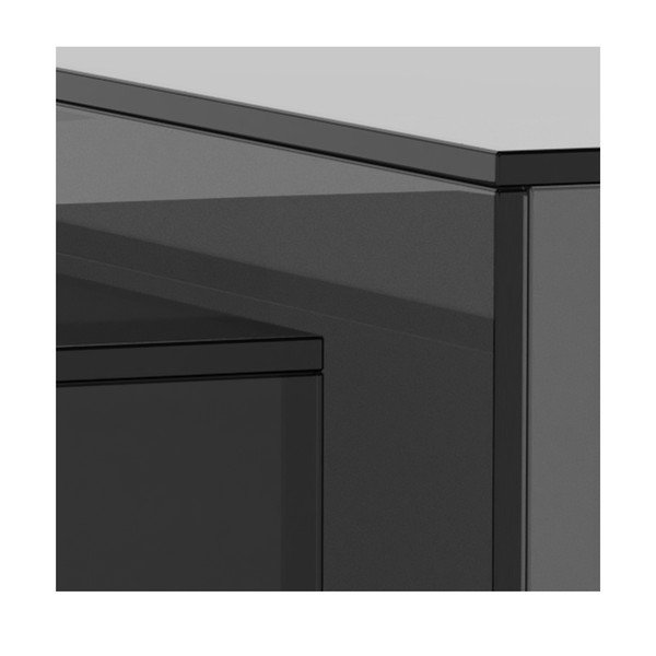 Pelēki stikla žurnālgaldiņi (2 gab.) 50x50 cm Dice – Actona-image-1