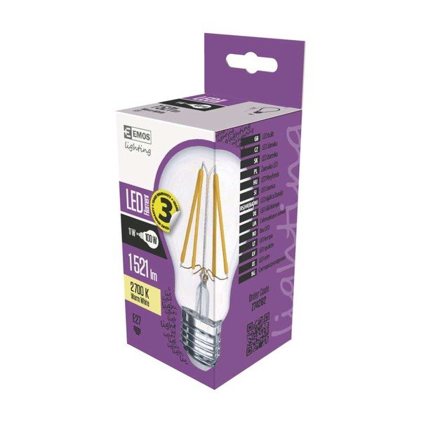 LED spuldze Filament A60 Warm White, 11W E27 - EMOS-image-2