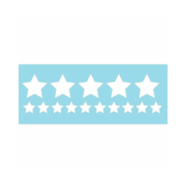Elektrostatiskā Ziemassvētku uzlīme Ambiance Bright White Stars-image-1