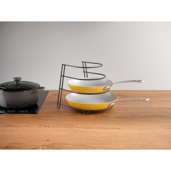 Melns pannu statīvs Metaltex Canyon Lava-image-1