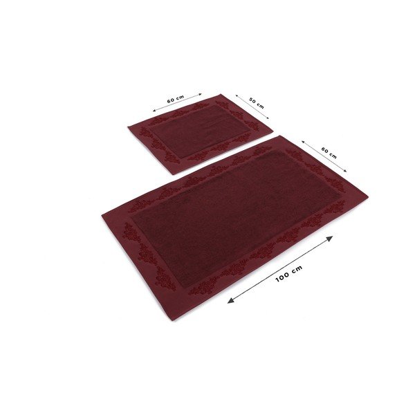 2 bordo krāsas vannas paklājiņu komplekts Hobby Sapphire-image-3