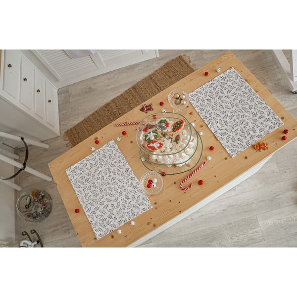 Tekstila galda paliktnis (2 gab.) ar Ziemassvētku motīvu 35x45 cm Mistletoe Kiss – Butter Kings-image-1