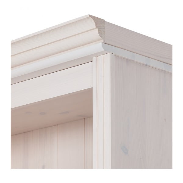 Balts priedes masīvkoka TV plauktu komplekts 140x223 cm Anita – Støraa-image-1