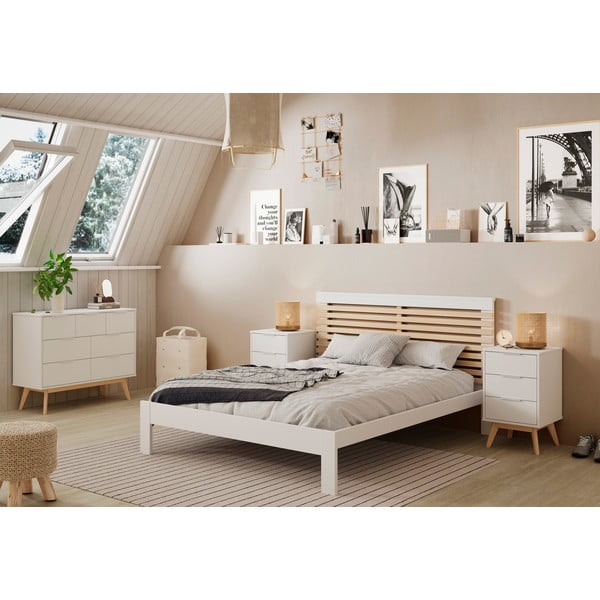 Balta zema kumode 120x83 cm Campus – Marckeric-image-1