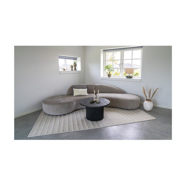 Tumši brūns apaļš žurnālgaldiņš ar papeles koka imitāciju ø 80 cm Boavista – House Nordic-image-3