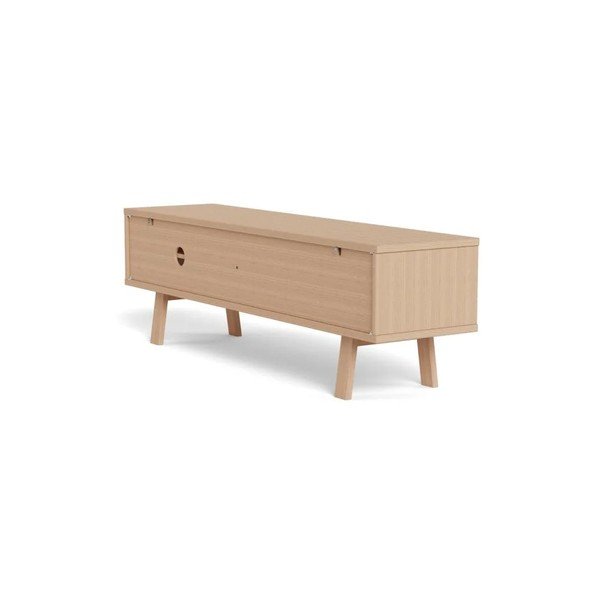 Gaiša dabīga toņa finierēts TV galdiņš 160x50x40 cm Lamberth – Actona-image-4
