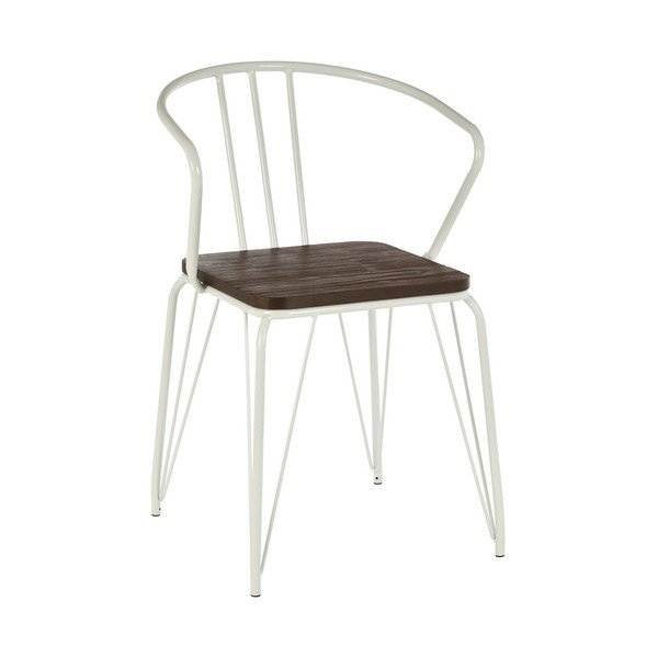 Balts/dabīga toņa gobas masīvkoka pusdienu krēsls District – Premier Housewares