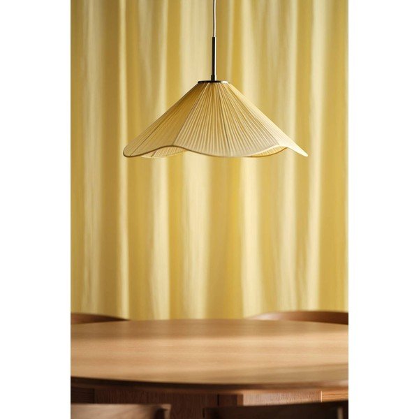 Dzeltena tekstila piekaramā lampa ø 50 cm Lunaria – Jotex-image-3