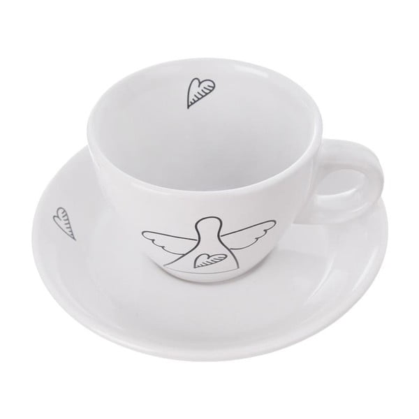 Melnbaltas keramikas krūzītes (2 gab.) 90 ml komplektā – Orion-image-2