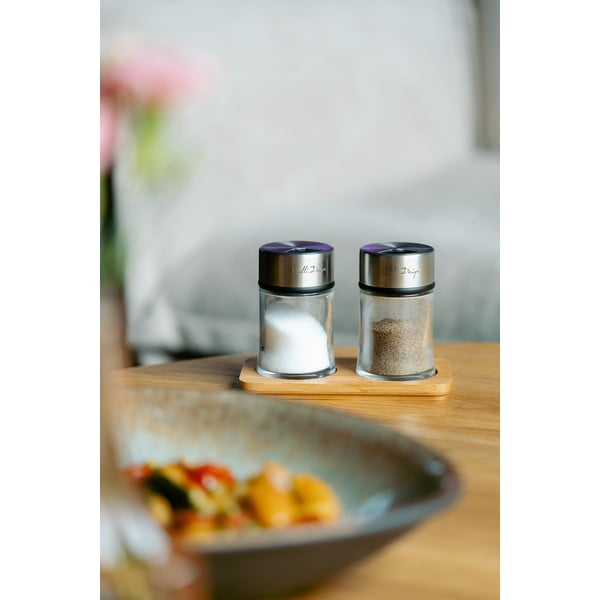 Sāls un piparu trauks ar statīvu Soho – Vialli Design-image-3