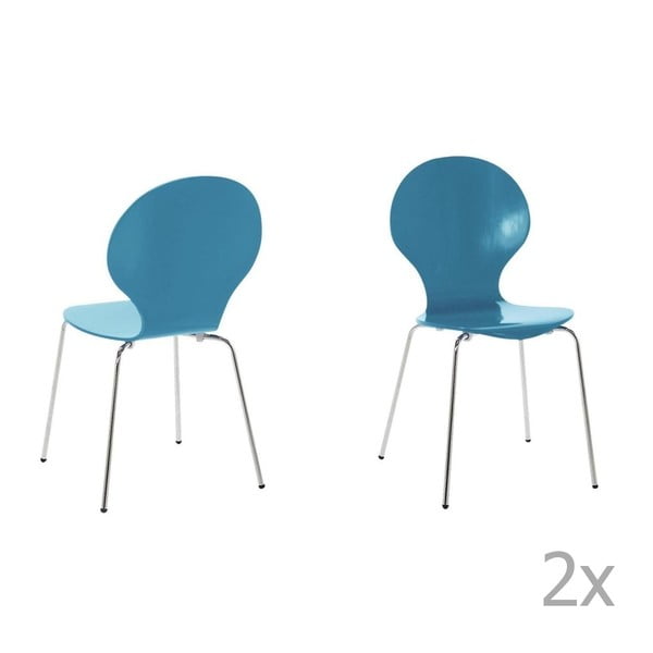 4 gaiši zilu ēdamistabas krēslu komplekts Actona Marcus