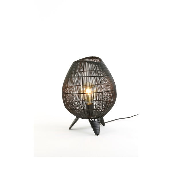 Melna galda lampa (augstums 37 cm) Yumi – Light & Living