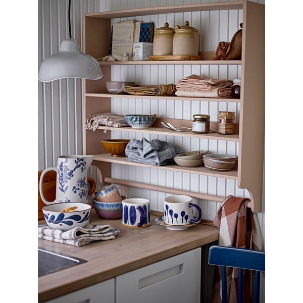 Dabīga toņa daudzlīmeņu egles masīvkoka sienas plaukts 70 cm Sal – Bloomingville-image-1