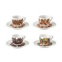 Baltas tasītes (4 gab.) no sintētiskā kaula porcelāna 90 ml Le Primizie – Brandani