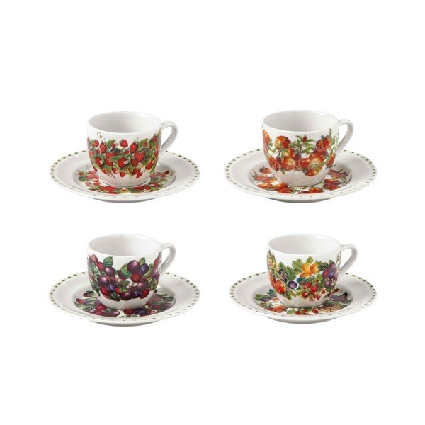 Baltas tasītes (4 gab.) no sintētiskā kaula porcelāna 90 ml Le Primizie – Brandani