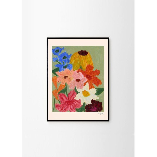 Plakāts 50x70 cm Flowers on Sage Green – Carla Llanos – The Poster Club-image-4