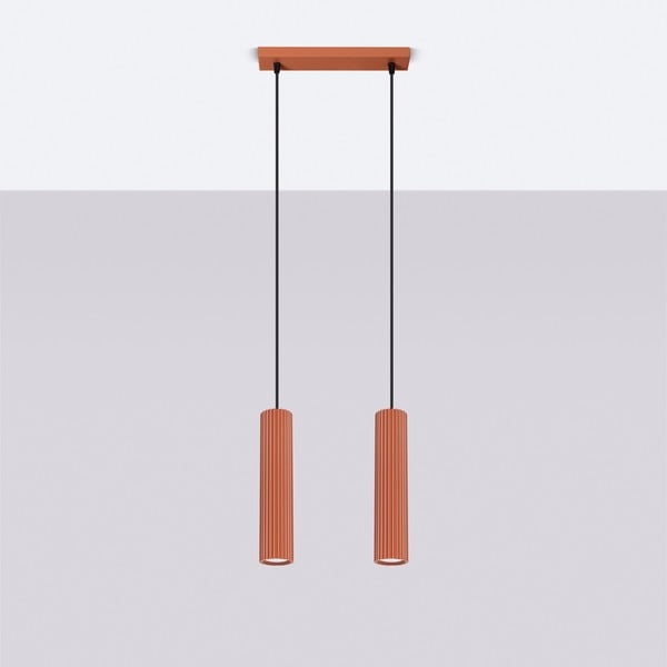 Ķieģeļu sarkana piekaramā lampa Gleam – Sollux-image-4