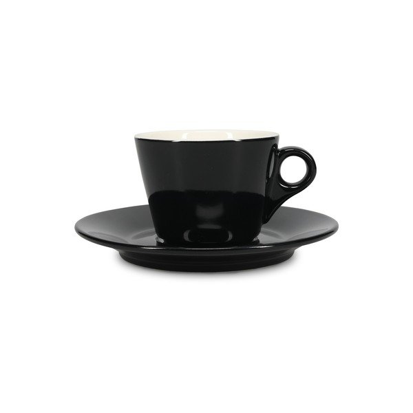 Melna kapučīno porcelāna tasīte 160 ml Barista – BonBistro-image-2