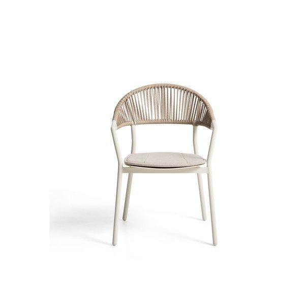 Bēšs polsterēts dārza krēsls Alimia – Kave Home-image-4