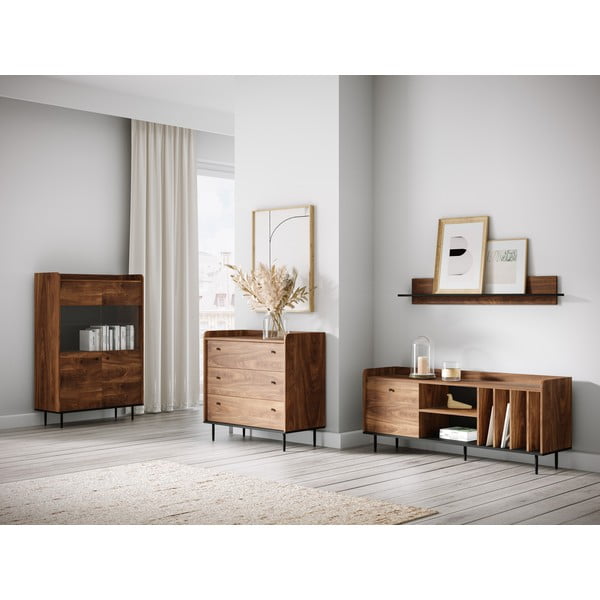 Zema kumode ar riekstkoka imitāciju 90x90 cm Ely – Cosmopolitan Design-image-1