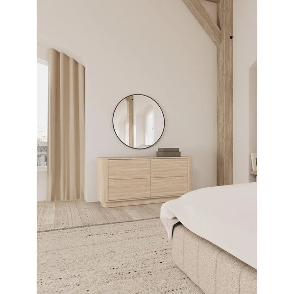 Gaiša dabīga toņa kumode ar ozolkoka imitāciju 160x75x40 cm Atmore – Actona-image-1