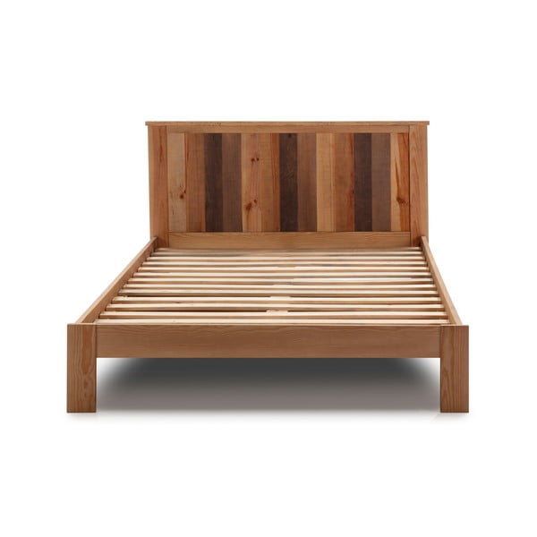 Dabīga toņa divvietīga gulta ar režģi 140x190 cm – Marckeric