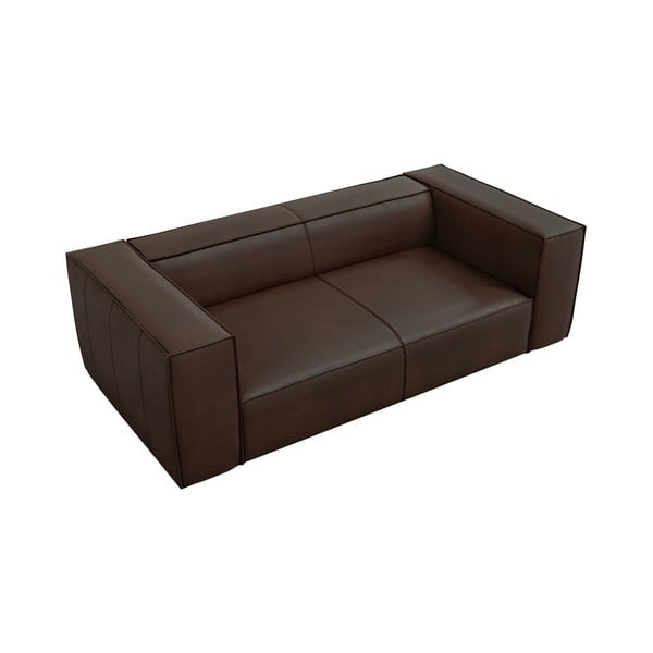 Tumši brūns ādas dīvāns 212 cm Madame – Windsor & Co Sofas-image-3