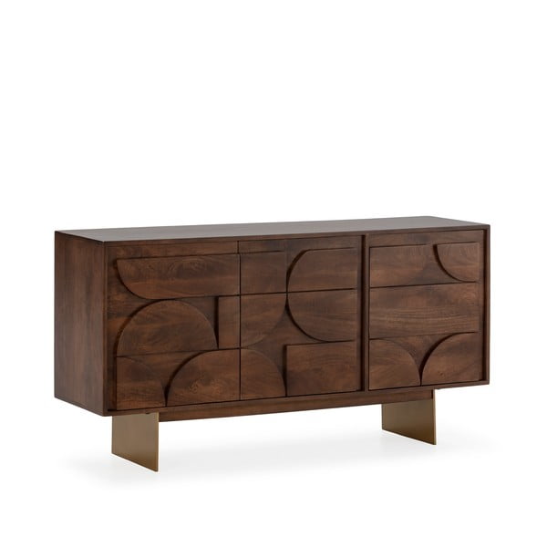 Brūna mango masīvkoka kumode 145x76x40 cm Trisha – MOME-image-2