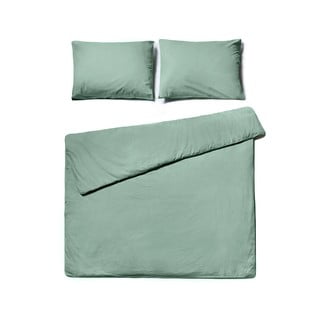 Zaļa divguļamā gultasveļa no mīkstinātas kokvilnas Bonami Selection, 200 x 220 cm